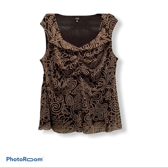 # SOLD# RAFAELLA Dressy/Casual Sleeveless Top - Picture 3 of 6